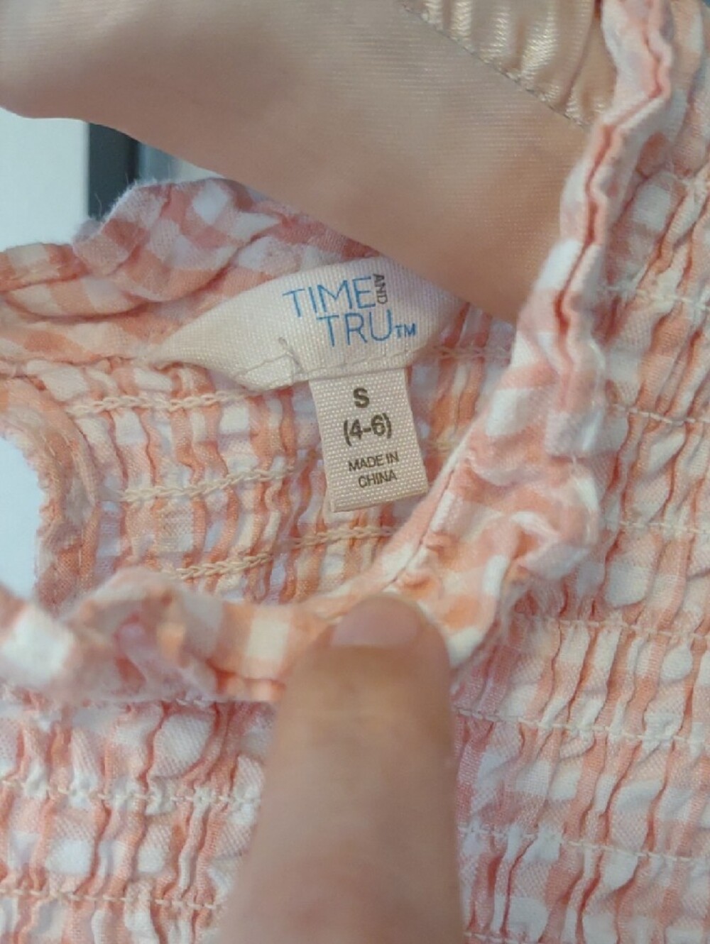 Pink Gingham Smocked Ruffle Dress - Picture 2 of 4